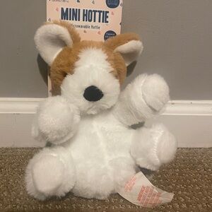NEW Aroma Home Mini Dog Plush Snuggable‎ Hotties Brown Tan Puppy scented
